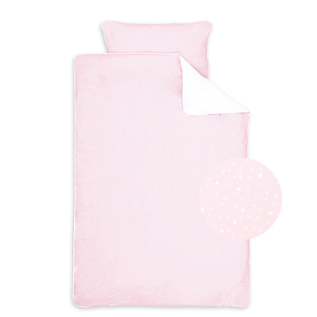 Housse de lit rose